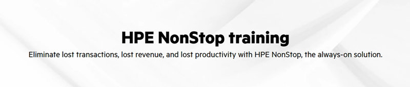 HPE NonStop training: Eliminate lost revenue and lost productivity with the always-on solution.