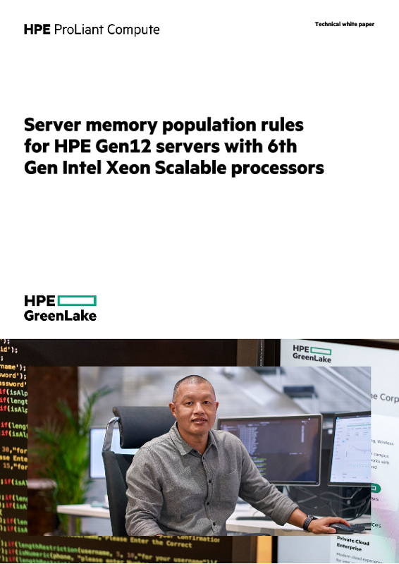 Server memory population rules for HPE Gen12 servers with 6th Gen Intel Xeon Scalable processors thumbnail