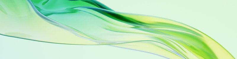 Abstract image in shades of green and yellow visualizing liquid