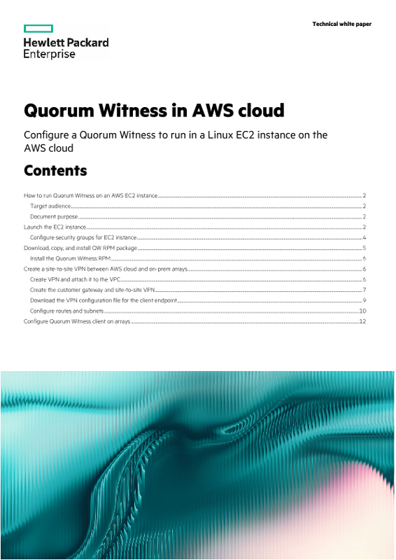 Quorum Witness in AWS cloud thumbnail