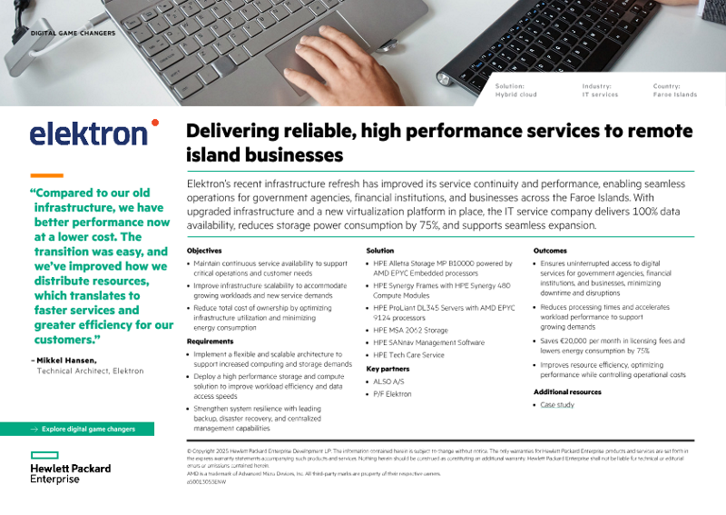 Delivering reliable, high performance services to remote island businesses – Elektron thumbnail