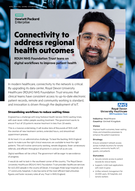 Connectivity to address regional health outcomes – Royal Devon University Healthcare NHS Foundation Trust thumbnail