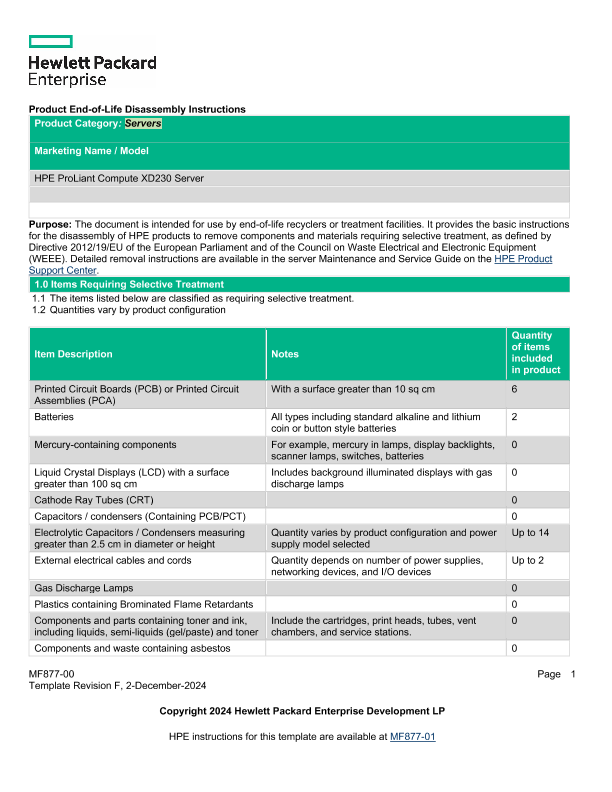 HPE ProLiant Compute XD230 Server thumbnail