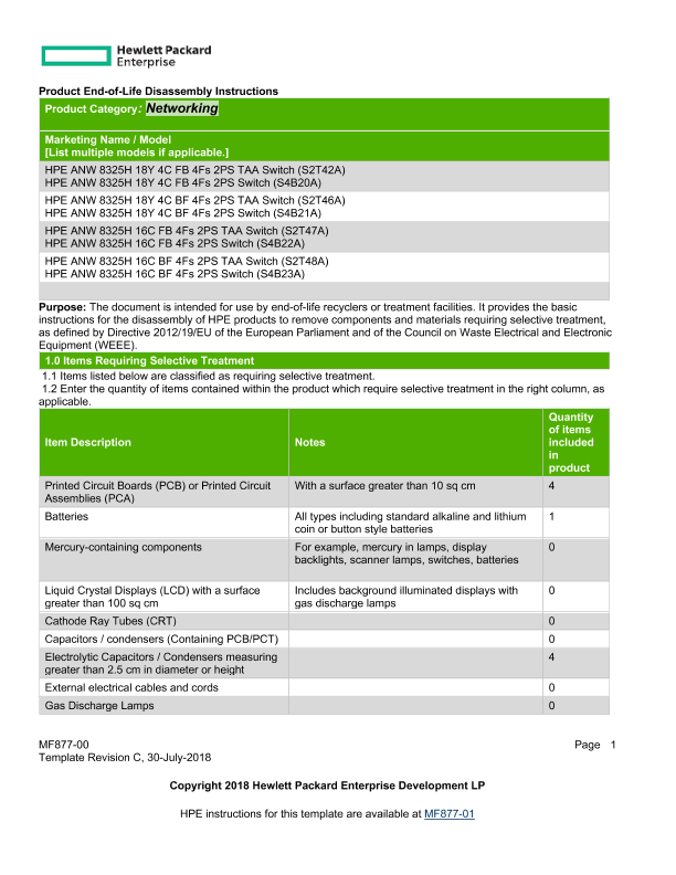 Switch – 8325H model (S2T42A) thumbnail