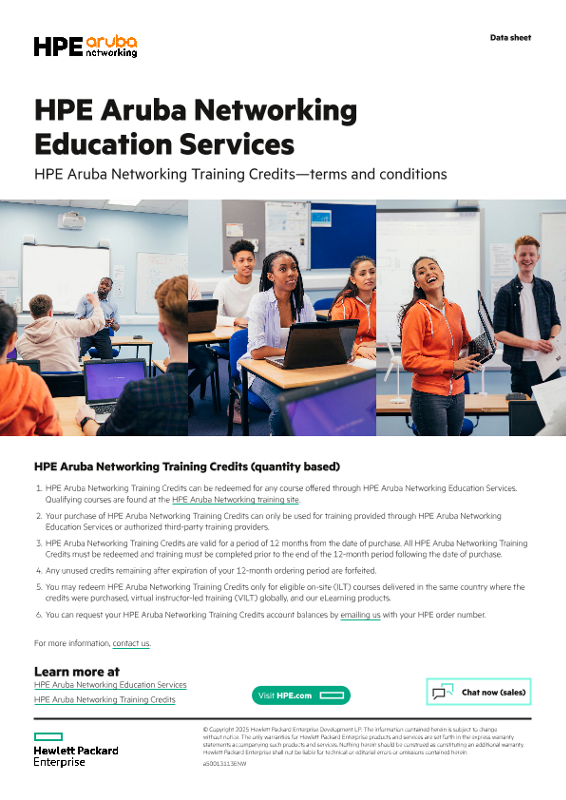 HPE Aruba Networking Education Services thumbnail