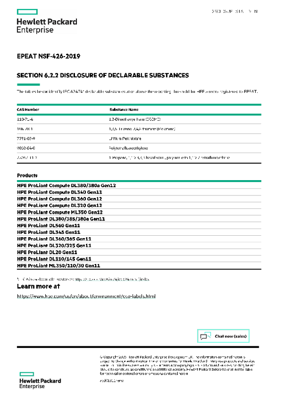 HPE Disclosure of Declarable Substances thumbnail