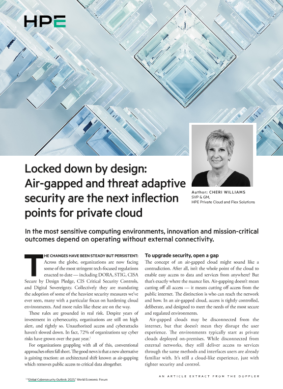 Locked down by design – Air-gapped and threat adaptive security are the next inflection points for private cloud thumbnail