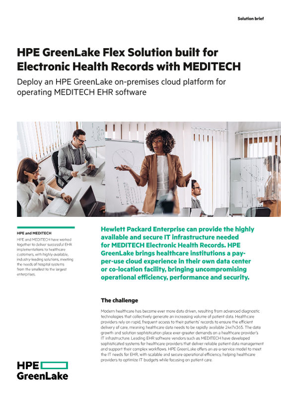 HPE GreenLake Flex Solution built for Electronic Health Records with MEDITECH thumbnail