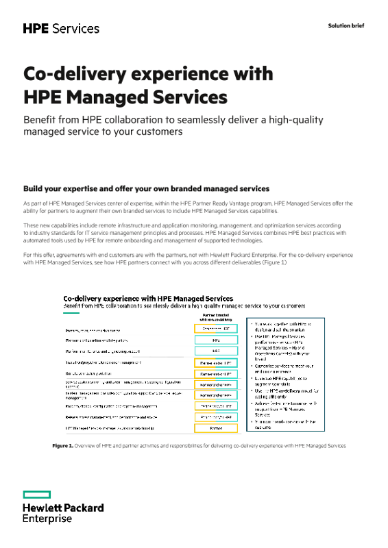 Co-delivery experience with HPE Managed Services thumbnail