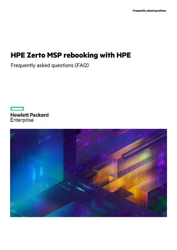 HPE Zerto MSP rebooking with HPE thumbnail