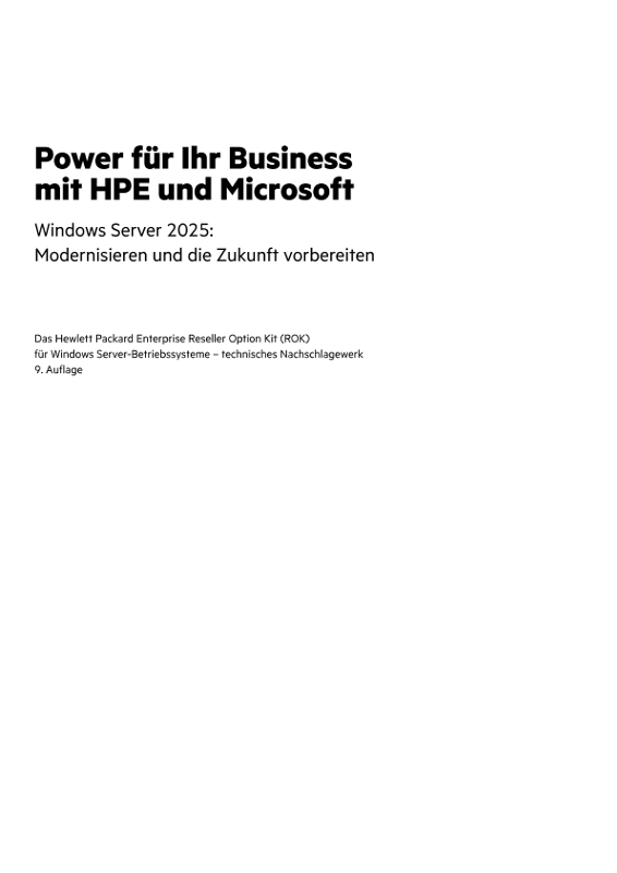 Windows Server 2025 - Technisches Nachschlagewerk für HPE ROK thumbnail
