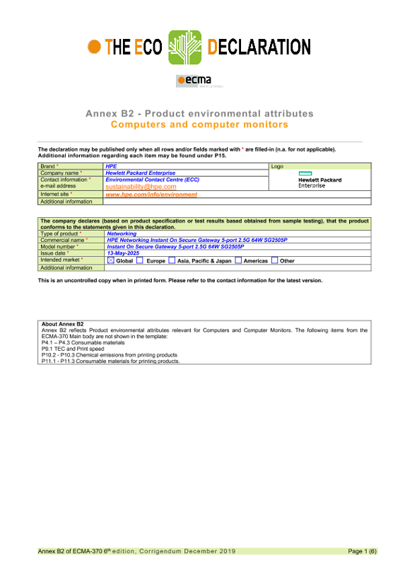 Gateway – Instant On SG2505P model (S0G34A) thumbnail