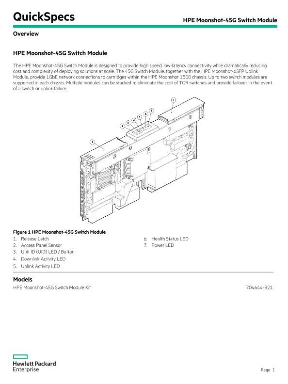 HPE Moonshot-45G Switch Module thumbnail