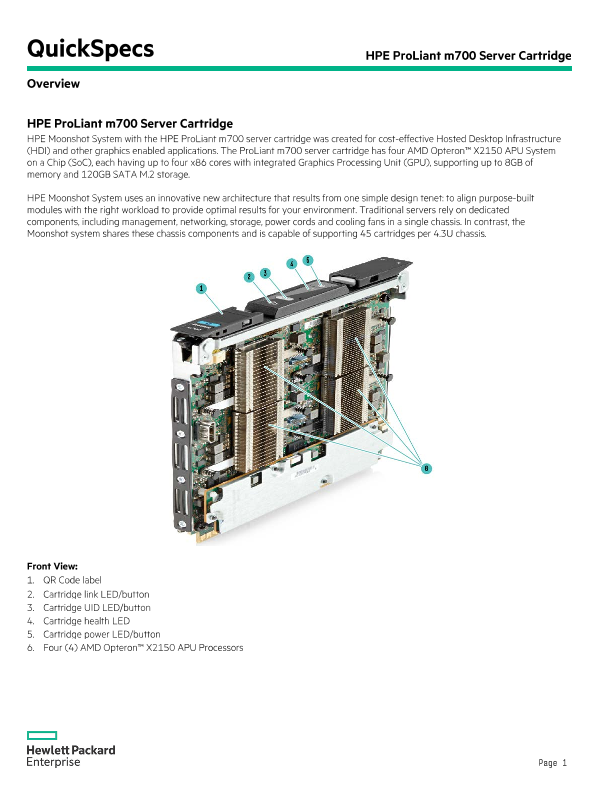 HPE ProLiant m700 Server Cartridge thumbnail