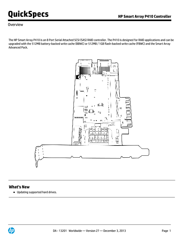 HP Smart Array P410 Controller thumbnail
