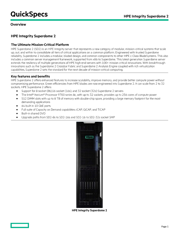 HPE Integrity Superdome 2 thumbnail