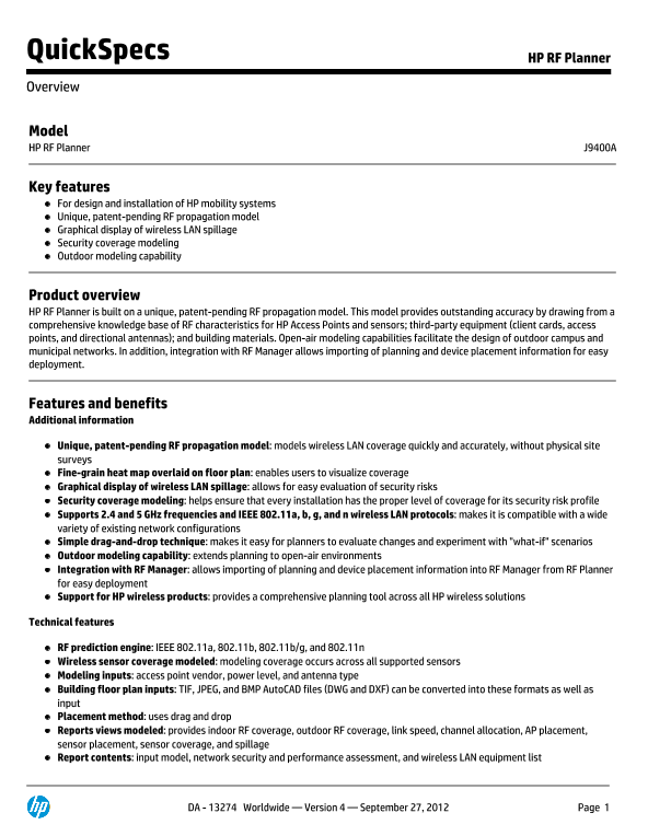 HP RF Planner thumbnail