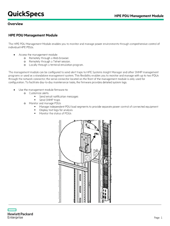 HPE PDU Management Module thumbnail