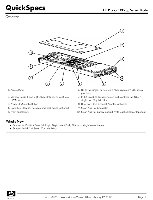 HP ProLiant BL25p Server Blade thumbnail