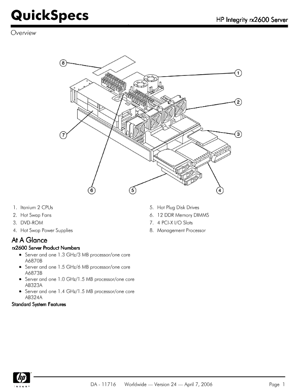 HP Integrity rx2600 Server thumbnail