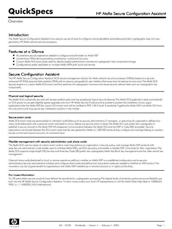HP Atalla Secure Configuration Assistant thumbnail