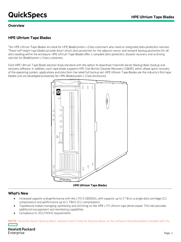 HPE Ultrium Tape Blades thumbnail