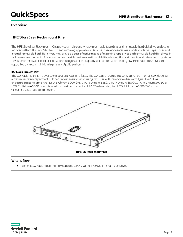 HPE Rack-mount Kits thumbnail