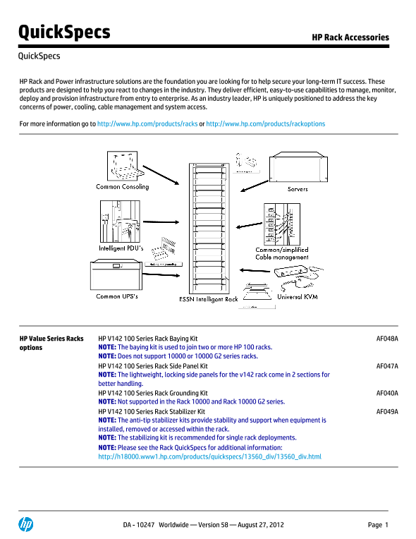 HP Rack Accessories thumbnail