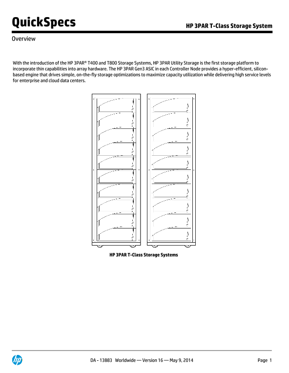 HP 3PAR T-Class Storage System thumbnail