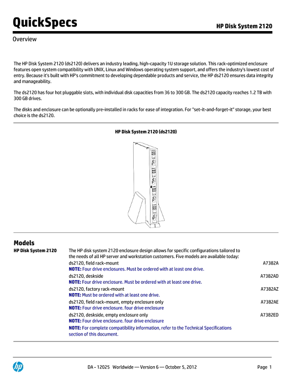 HP Disk System 2120 thumbnail