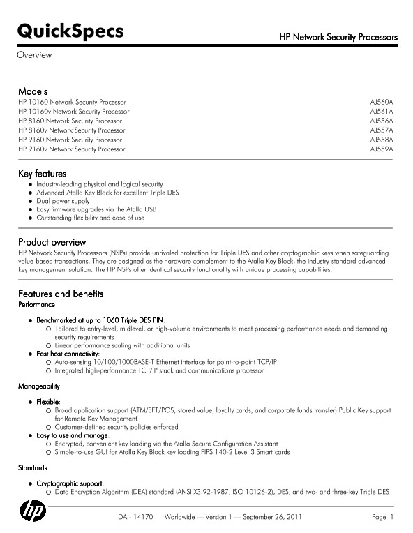 HP Network Security Processors thumbnail