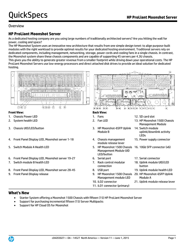 HP ProLiant Moonshot Server – North America version thumbnail