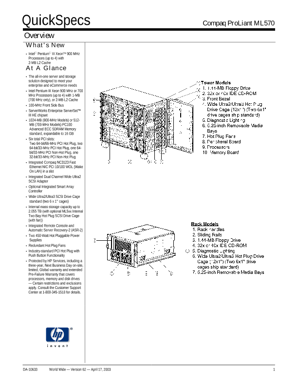Compaq ProLiant ML570 thumbnail