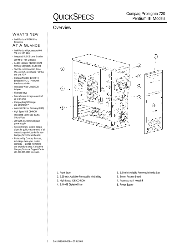Compaq Prosignia 720 Pentium III Models thumbnail