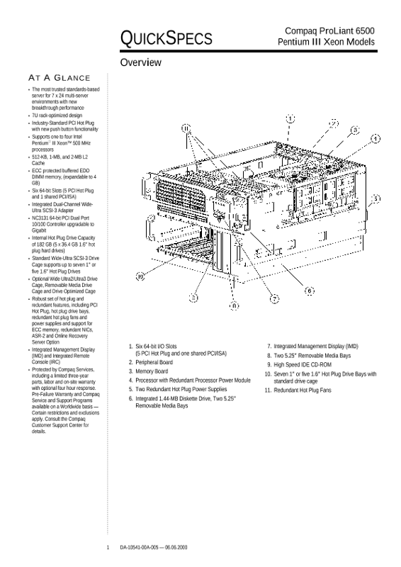 Compaq ProLiant 6500 Pentium III Xeon Models thumbnail