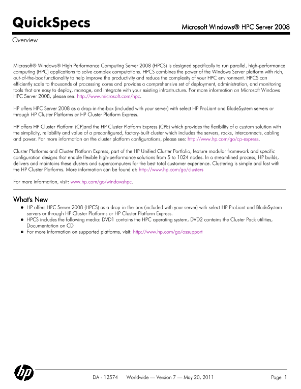 Microsoft Windows High Performance Computing Server 2008 thumbnail