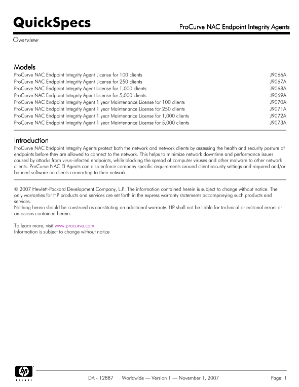 ProCurve NAC Endpoint Integrity Agents thumbnail