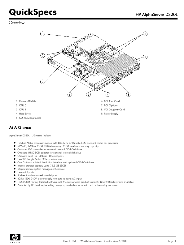 HP AlphaServer DS20L thumbnail