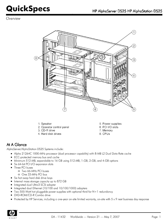 HP AlphaServer DS25 HP AlphaStation DS25 thumbnail