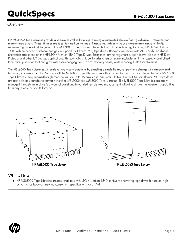 HP MSL6000 Tape Library thumbnail