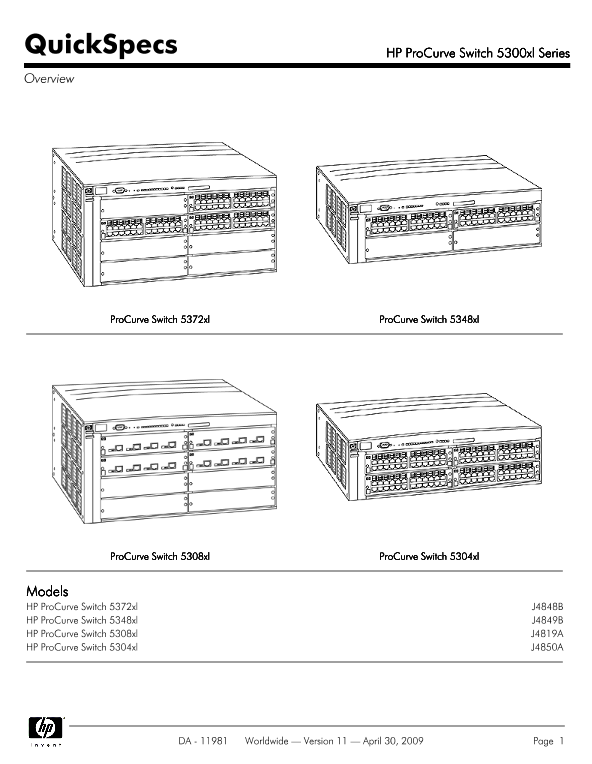 HP ProCurve Switch 5300xl Series thumbnail