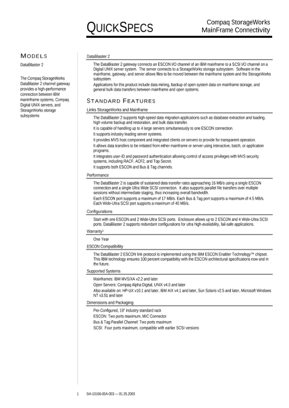 Compaq StorageWorks Mainframe Connectivity thumbnail
