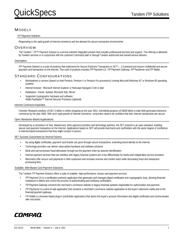 Tandem iTP Payment Solutions thumbnail