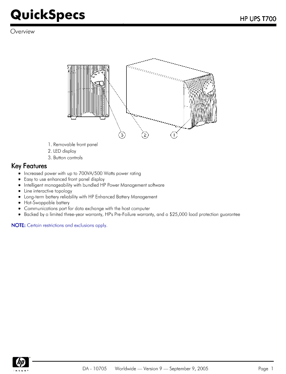HP UPS T700 thumbnail