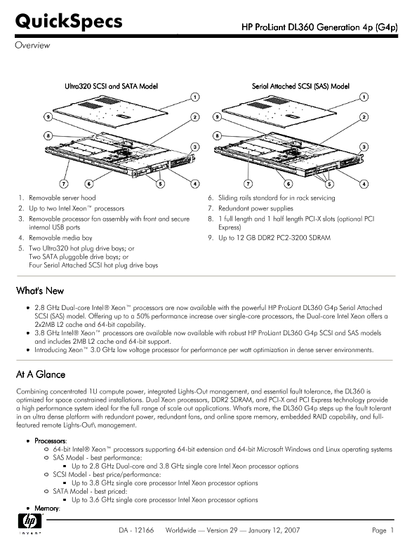 HP ProLiant DL360 Generation 4p (G4p) thumbnail
