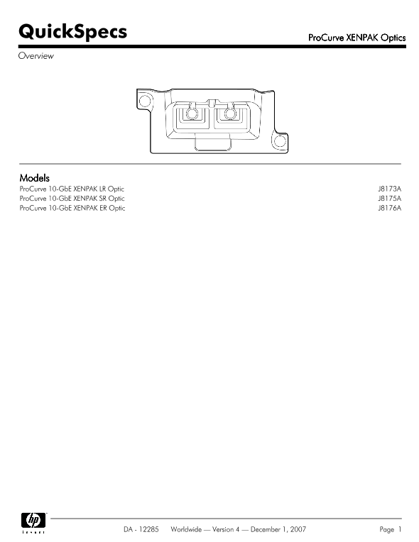 ProCurve XENPAK Optics thumbnail