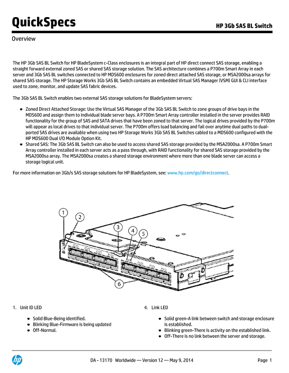 HP 3Gb SAS BL Switch thumbnail