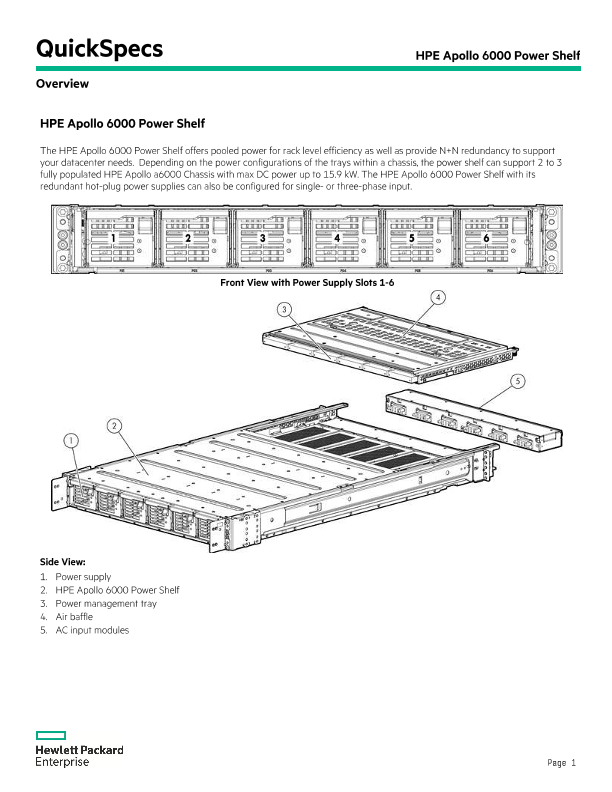 HPE Apollo 6000 Power Shelf thumbnail
