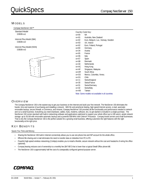 Compaq NeoServer 150 thumbnail