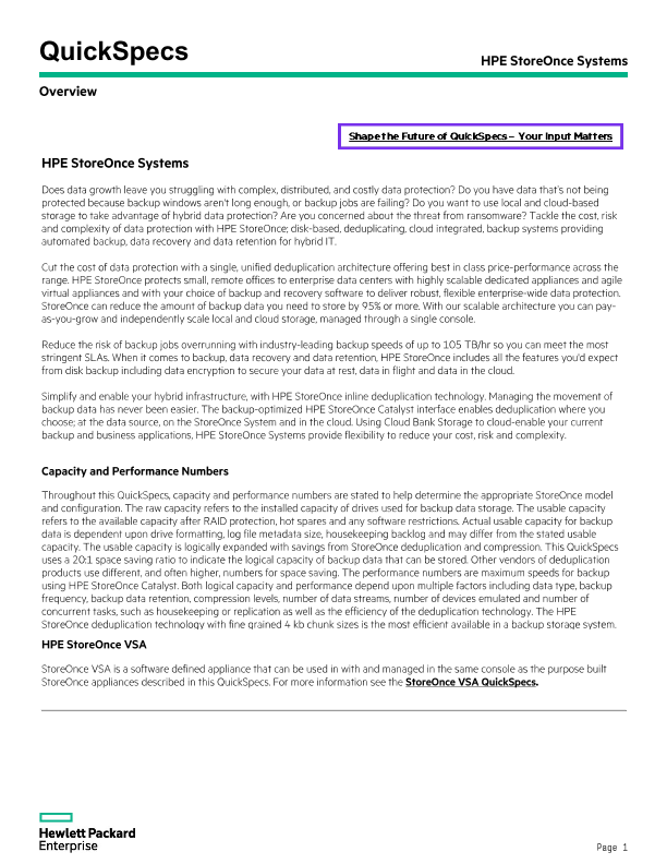 HPE StoreOnce Systems thumbnail